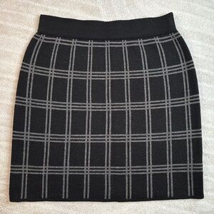 Willi Smith Plaid Pull-On Sweater Skirt